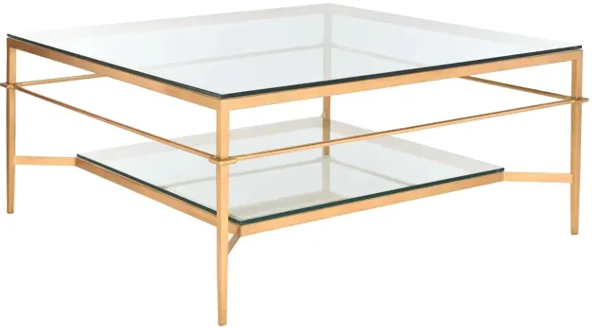 Devin Gold Leaf Glass Cocktail Table