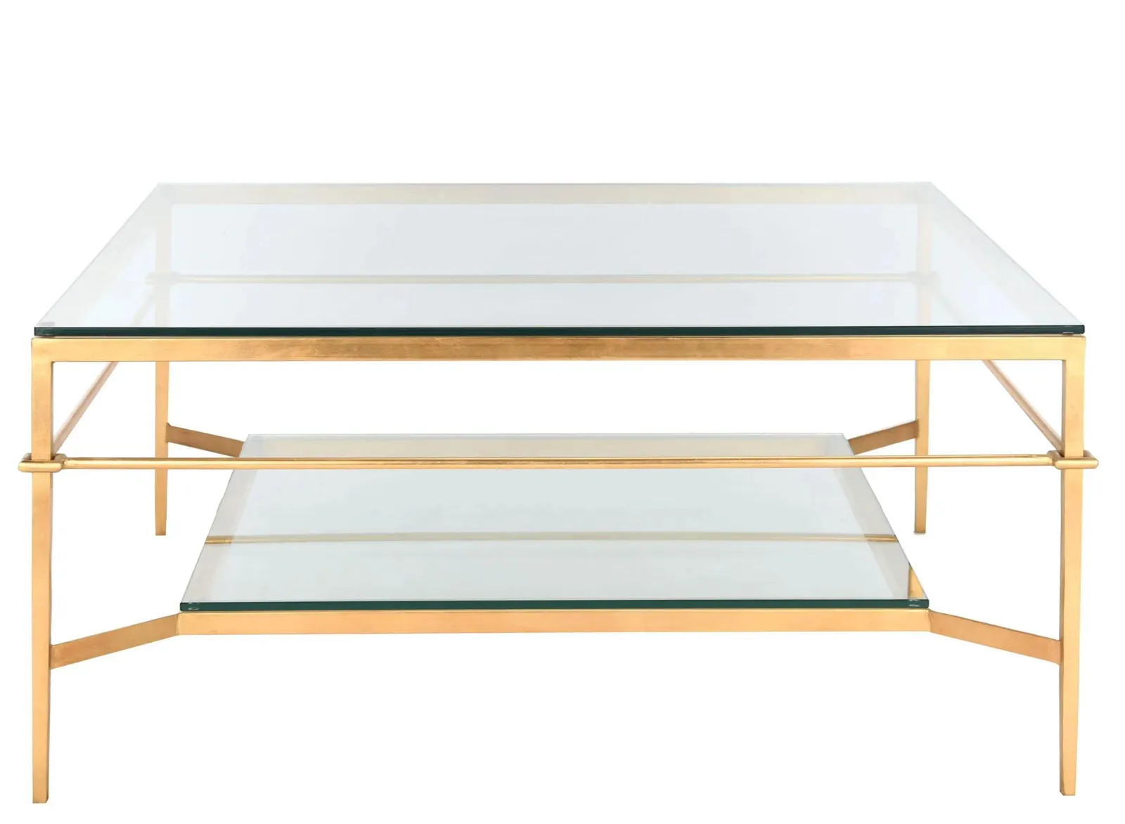 Devin Gold Leaf Glass Cocktail Table