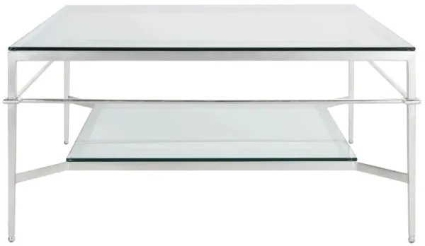 Devin Silver Leaf Glass Cocktail Table