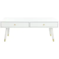Elaine Coffee Table in White by Safavieh
