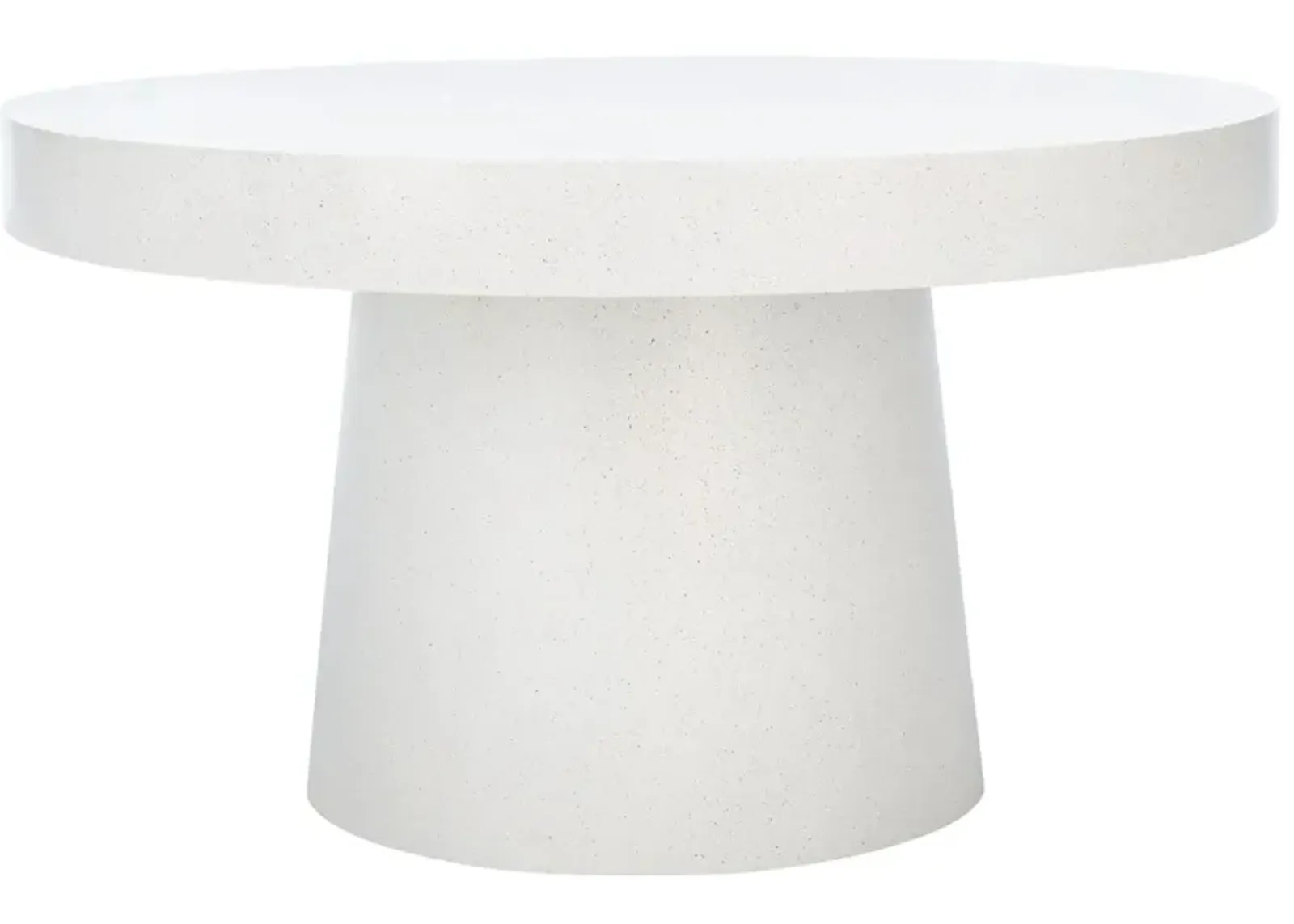 Elisha Faux Concrete Coffee Table in White by Safavieh