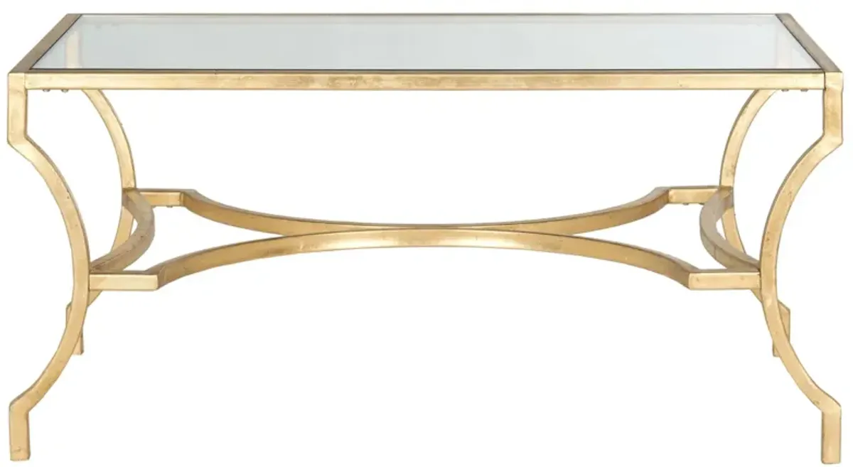 Ellie Coffee Table in Gold by Safavieh