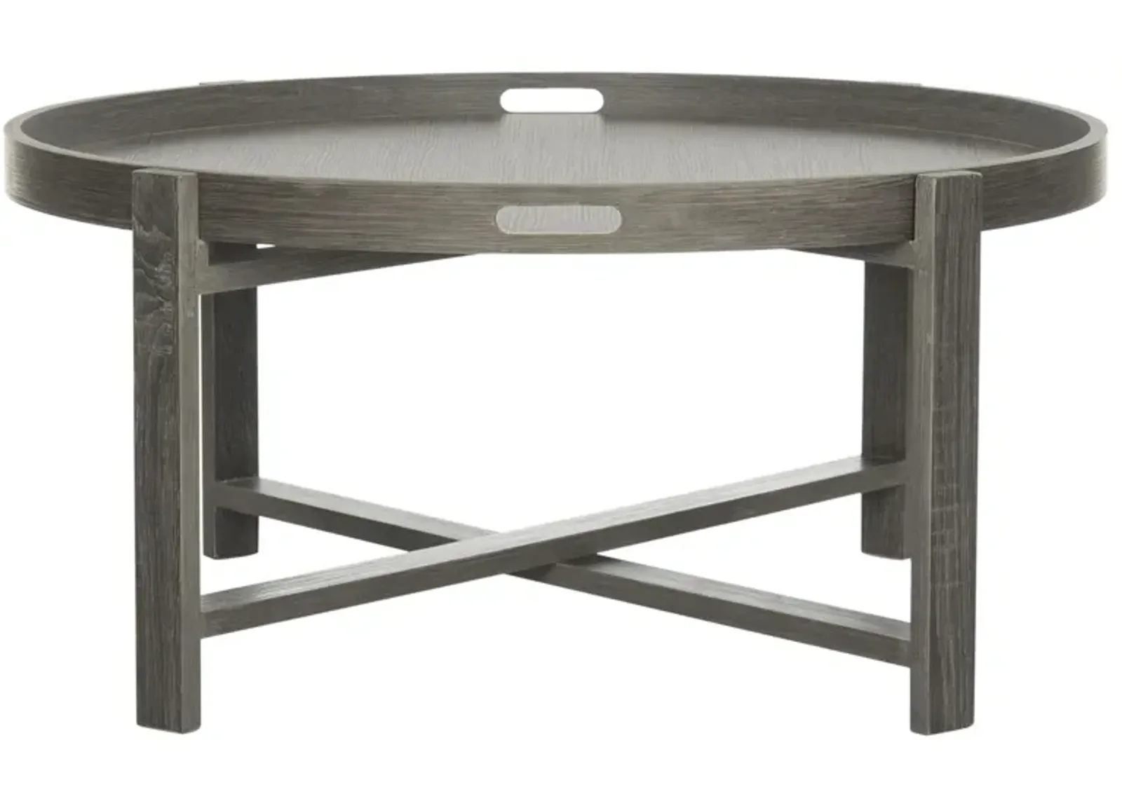 Geraldo Tray Top Coffee Table in Dark Gray by Safavieh