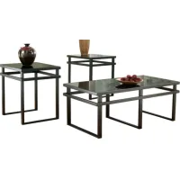 Laney Contemporary Occasional 3-pc. Table Set in Black by Ashley Express