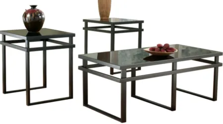 Laney Contemporary Occasional 3-pc. Table Set in Black by Ashley Express