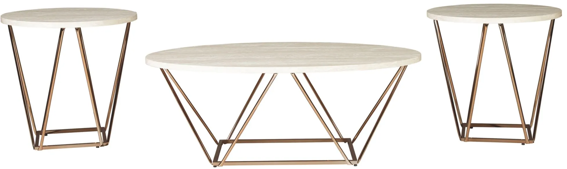 Tarica Contemporary Occasional 3-pc. Table Set in Two-tone by Ashley Express
