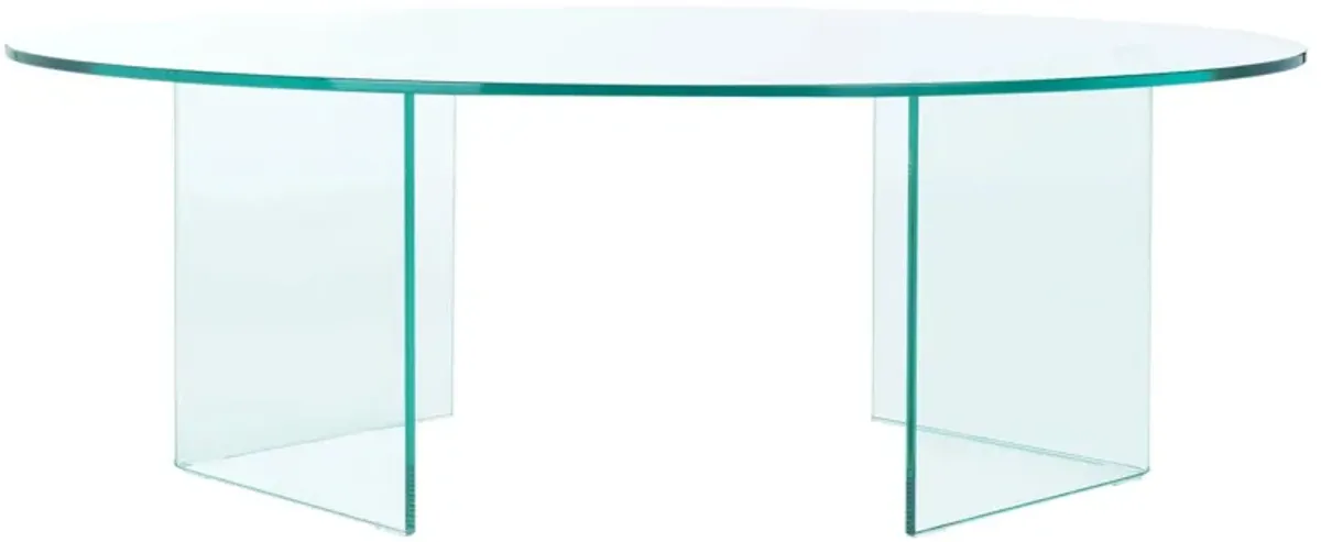 Kobutsu Tempered Glass Coffee Table in Clear by Safavieh