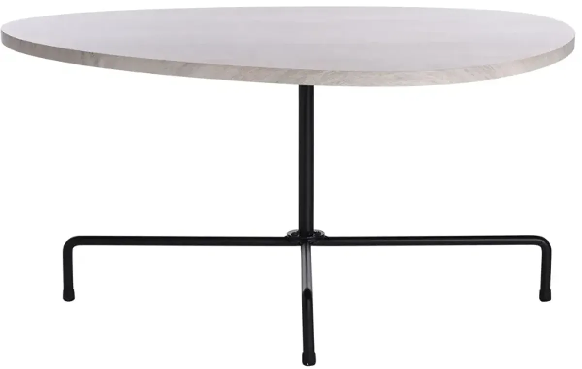 Lenna Tripod Coffee Table in Light Gray Oak by Safavieh