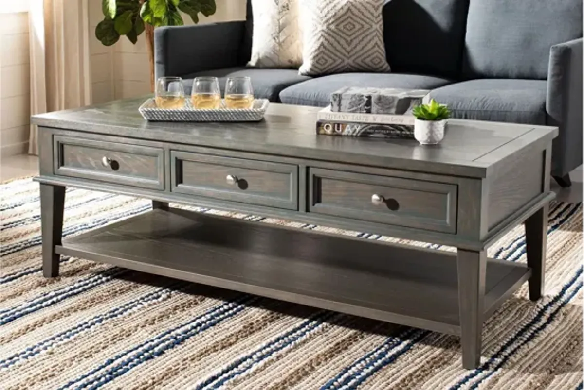 Lucille Coffee Table With Storage Drawers