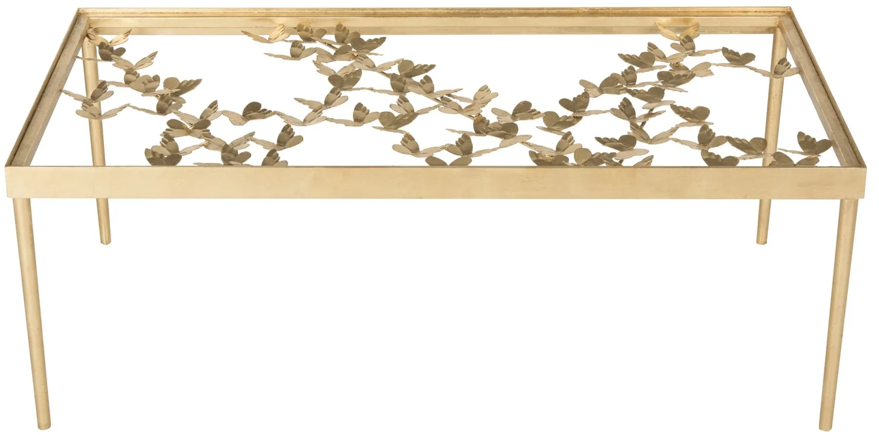 Matilda Butterfly Coffee Table in Gold by Safavieh