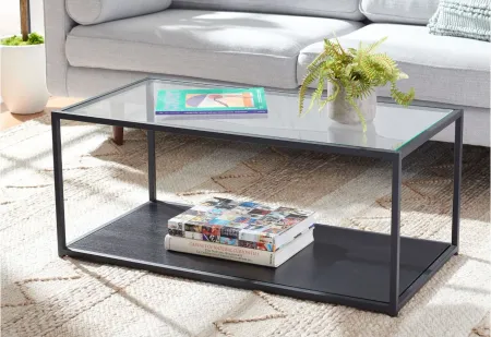 Melosa Coffee Table in Black by Safavieh