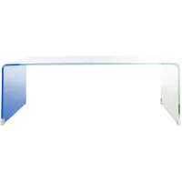 Minerva Ombre Glass Coffee Table in Blue/Clear by Safavieh