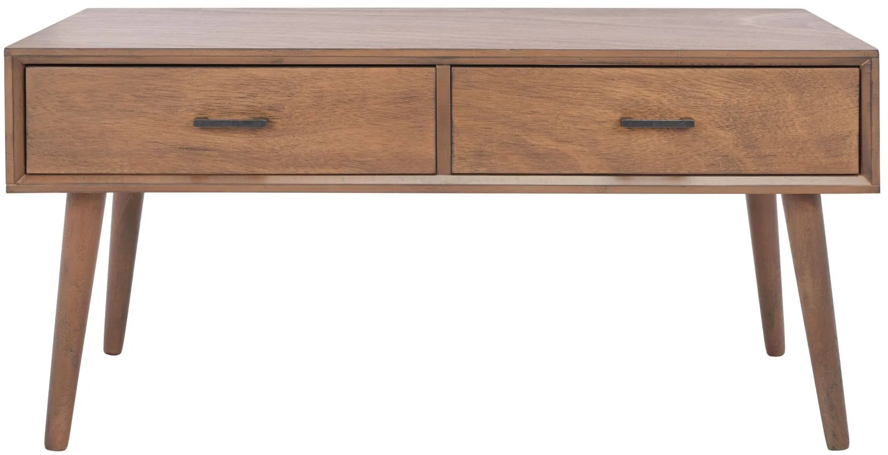 Miriam 2 Drawer Coffee Table in Brown by Safavieh