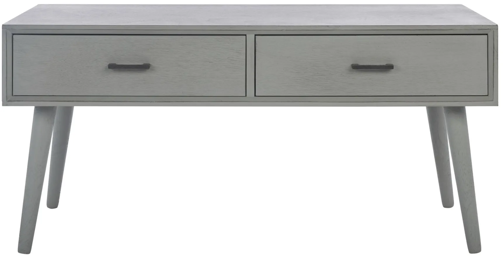 Miriam 2 Drawer Coffee Table in Distressed Gray by Safavieh