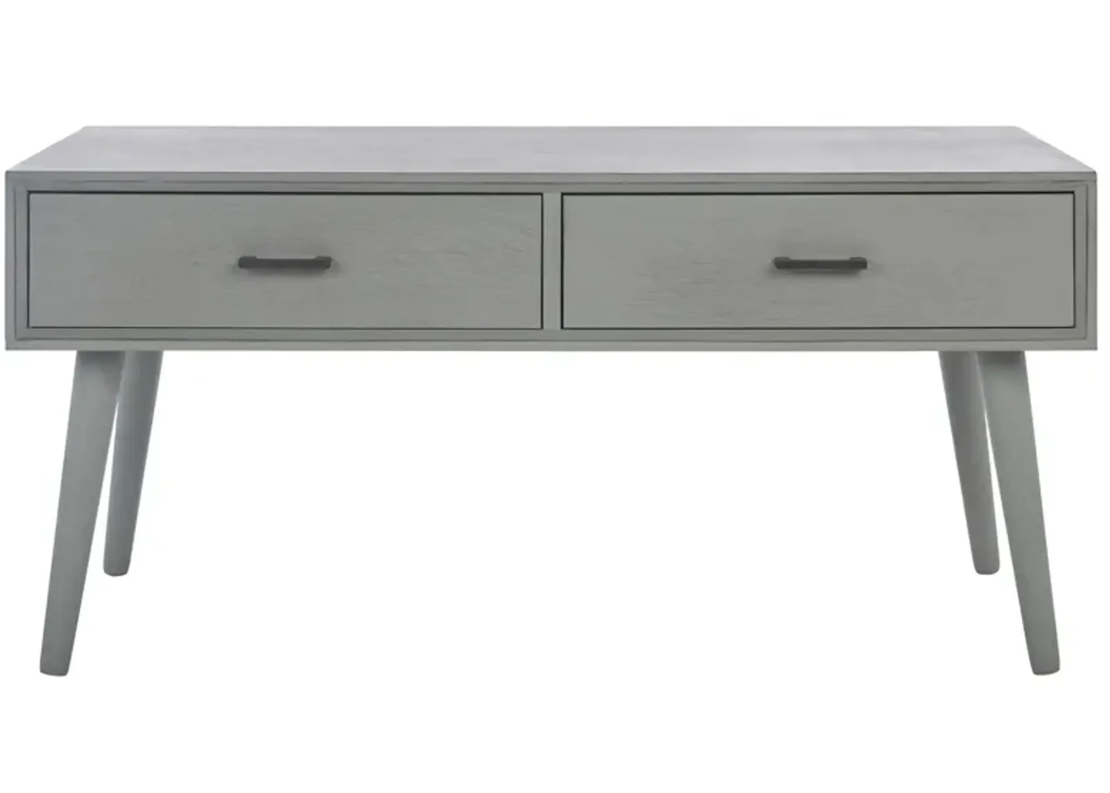 Miriam 2 Drawer Coffee Table in Distressed Gray by Safavieh