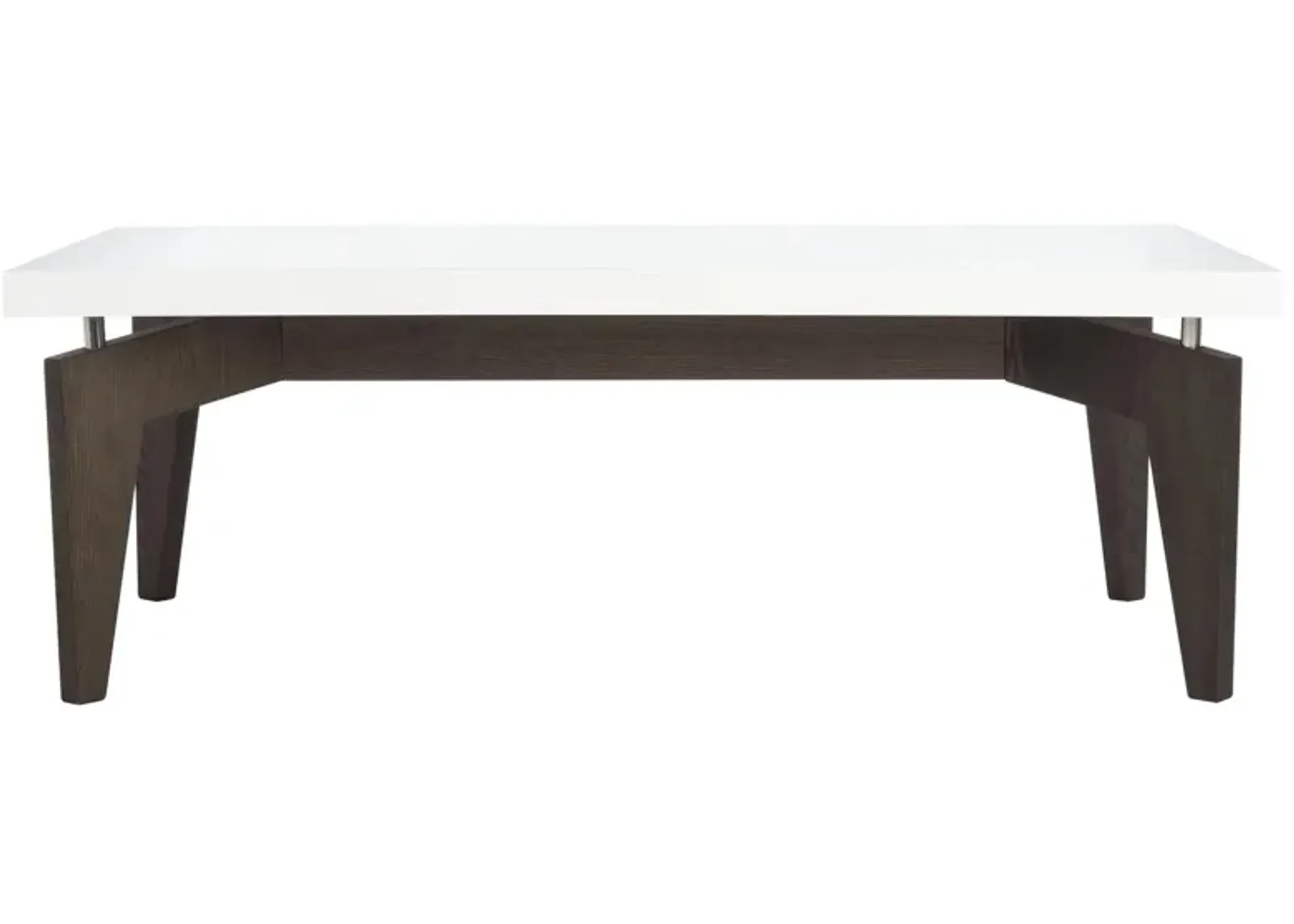 Mycha Floating Top Coffee Table in White by Safavieh