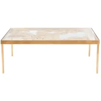 Otto Palm Leaf Coffee Table in Gold by Safavieh