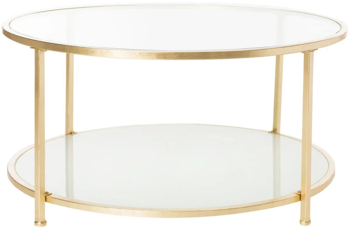 Patience 2 Tier Round Coffee Table in Glass by Safavieh