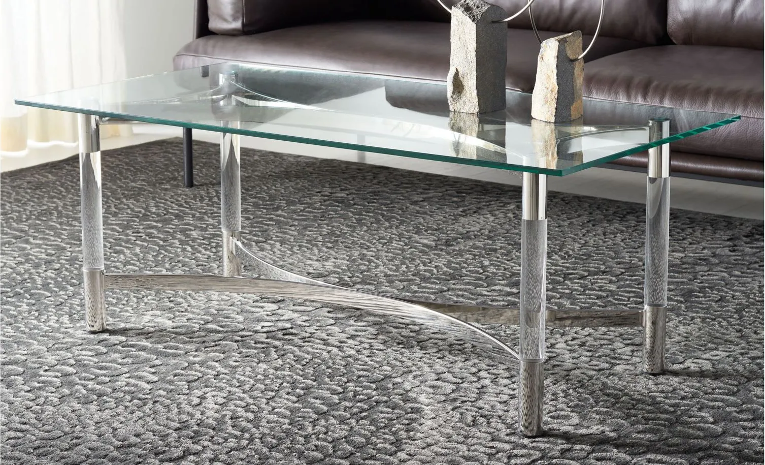 Rori Coffee Table in Silver by Safavieh