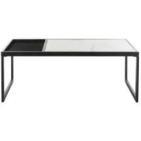 Roxanna Coffee Table in White Marble by Safavieh
