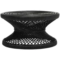 Sacramento Large Bowed Coffee Table in Black by Safavieh