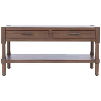 Vernice 2 Drawer Coffee Table in Brown by Safavieh
