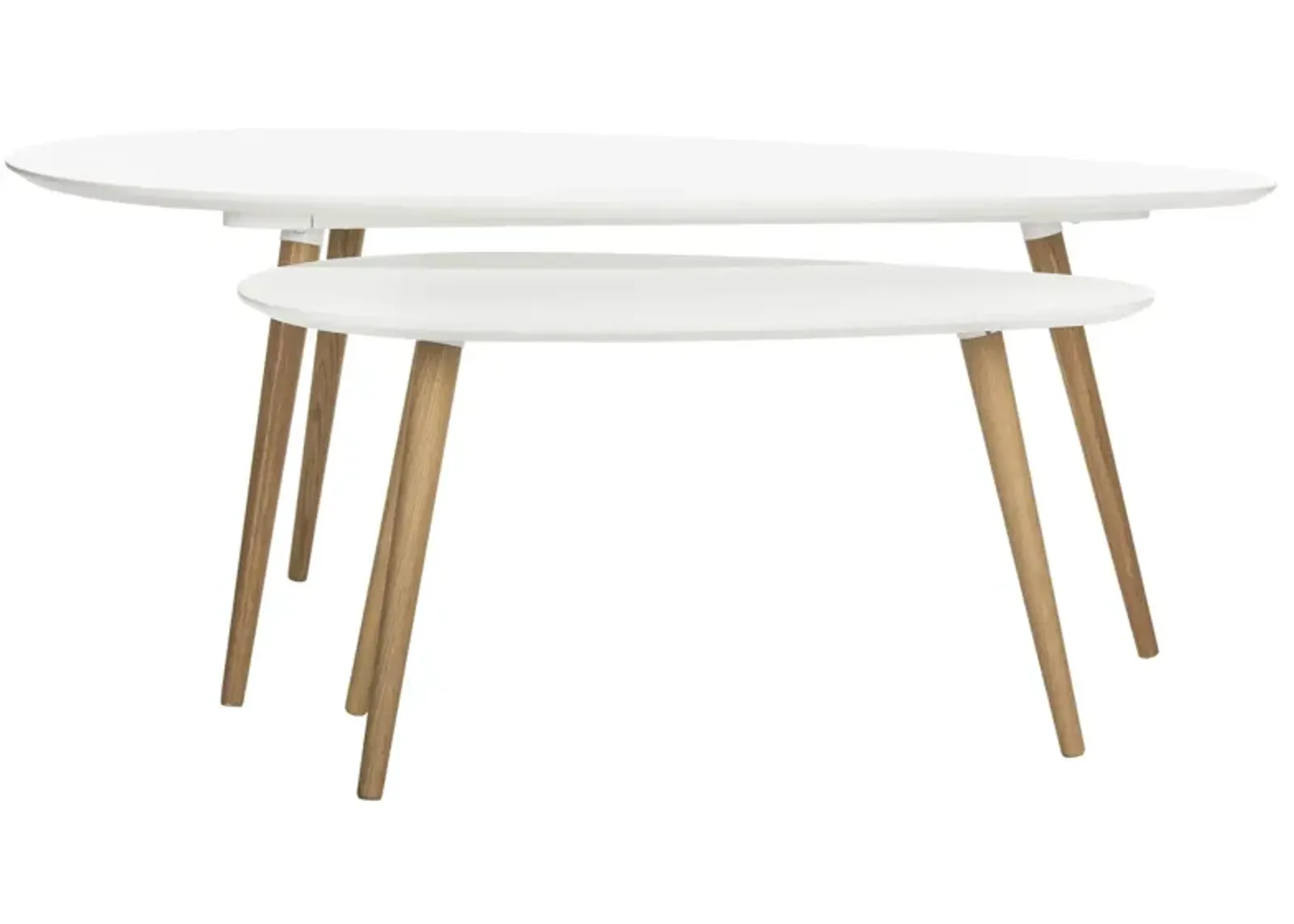 Wrena Spilt Coffee Table in White by Safavieh