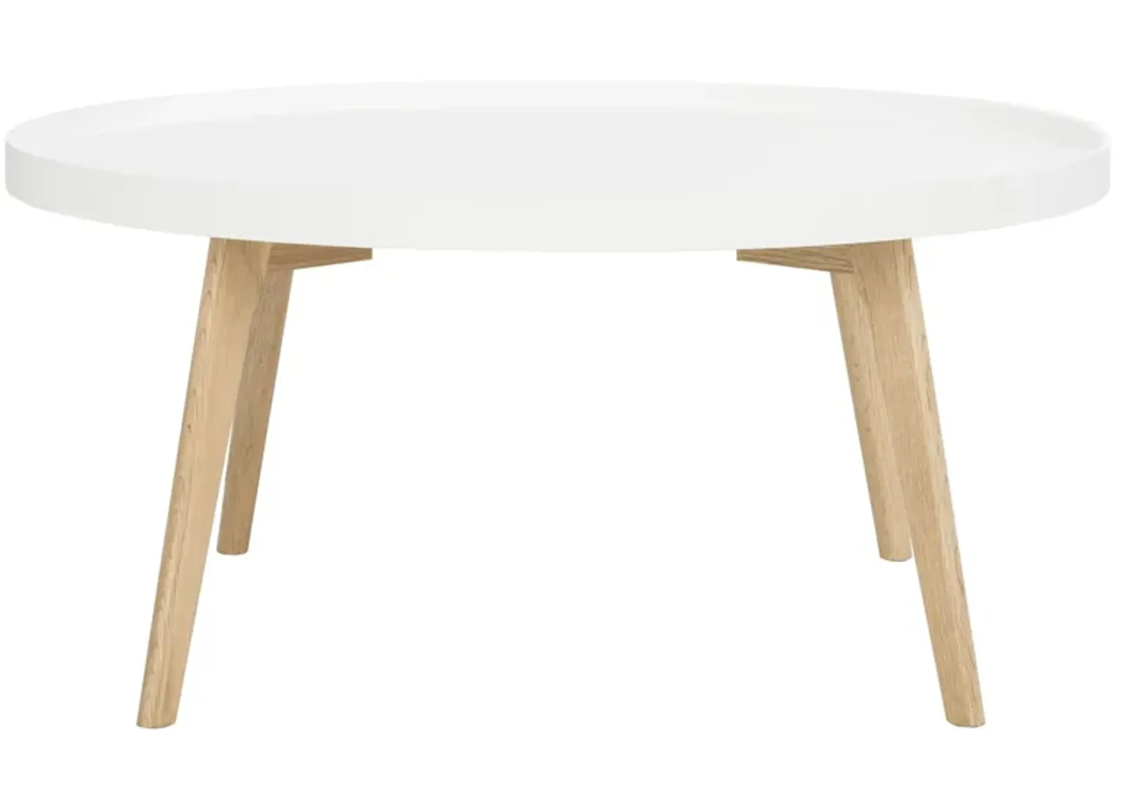 Zuri Round Coffee Table in White by Safavieh