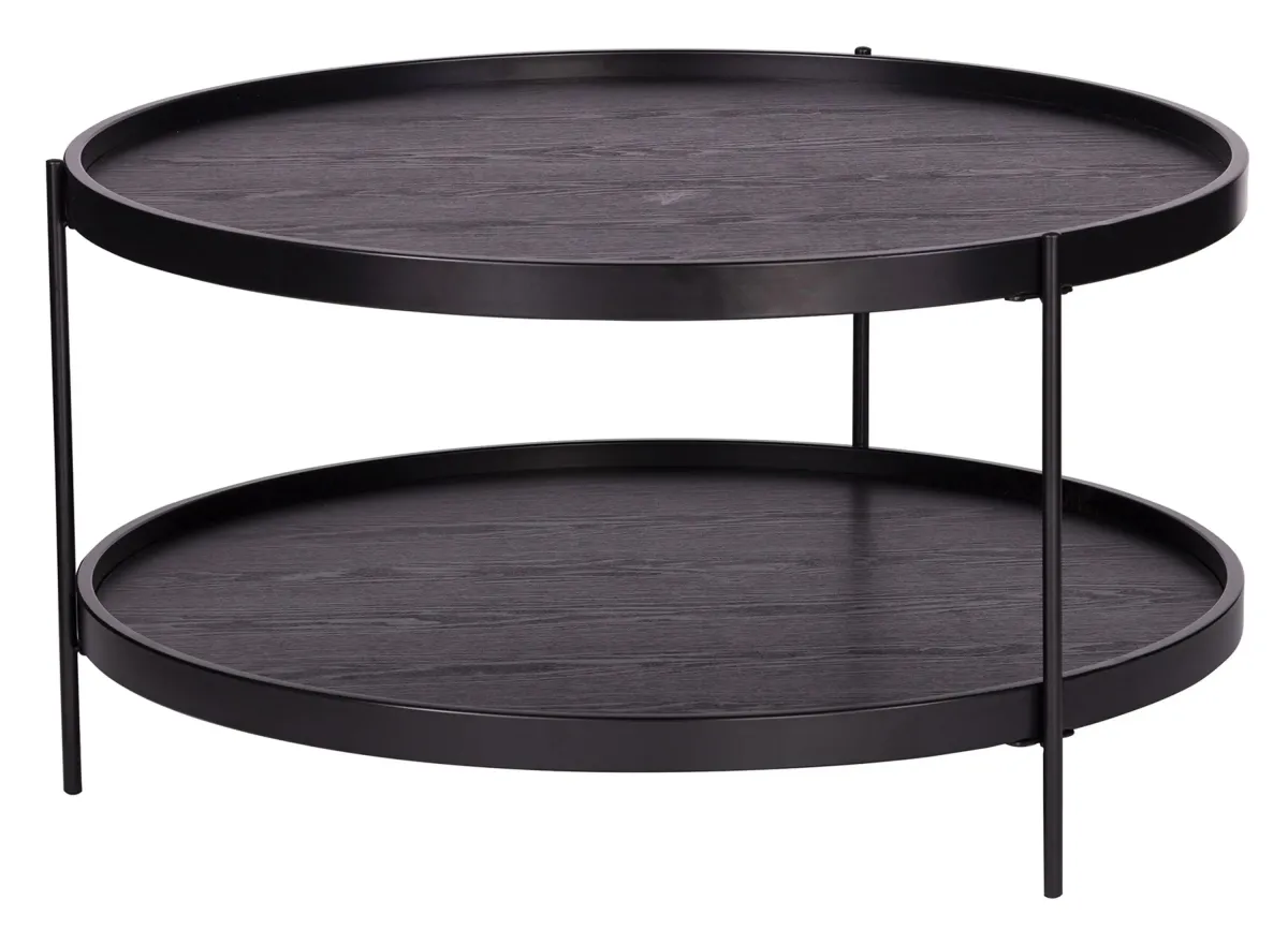 Cantwell Round Cocktail Table in Black by SEI Furniture