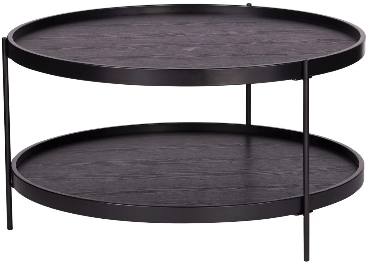 Cantwell Round Cocktail Table in Black by SEI Furniture