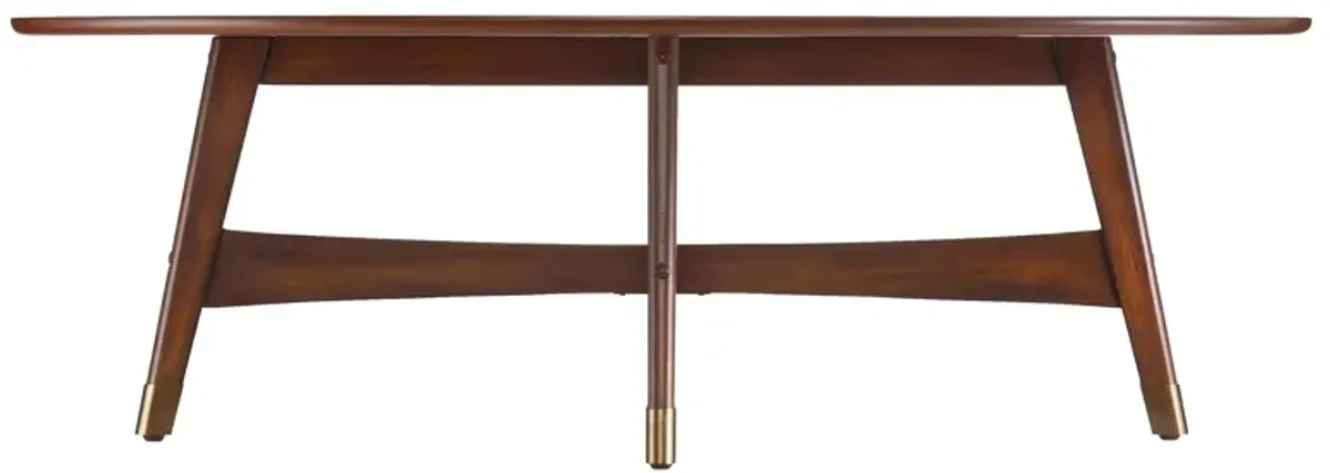 Abdon Oval Cocktail Table in Brown by SEI Furniture