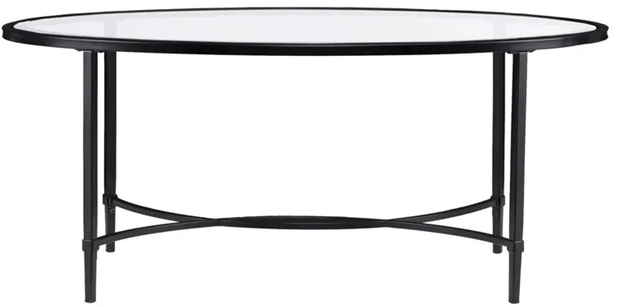 Fallon Oval Cocktail Table in Black by SEI Furniture