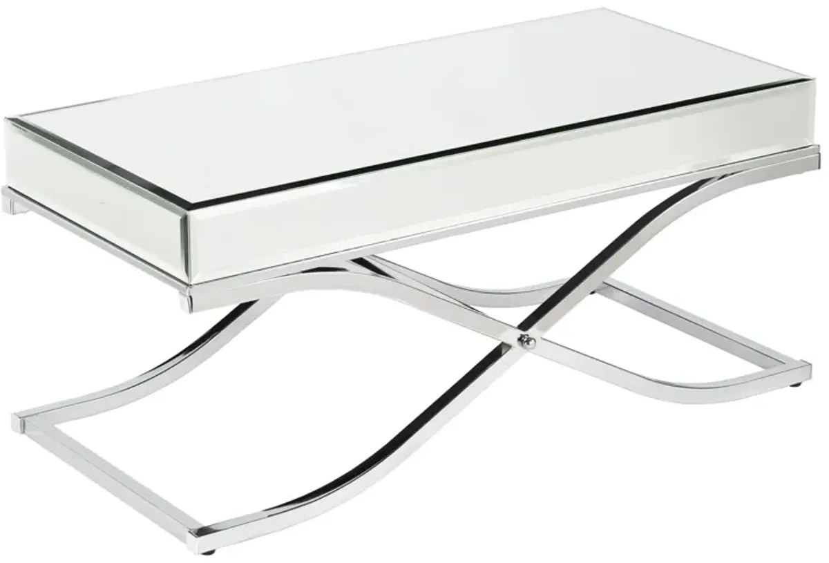 Farrell Chrome/Mirror Cocktail Table