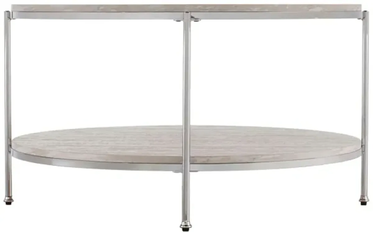 Camille Round Faux Marble Cocktail Table