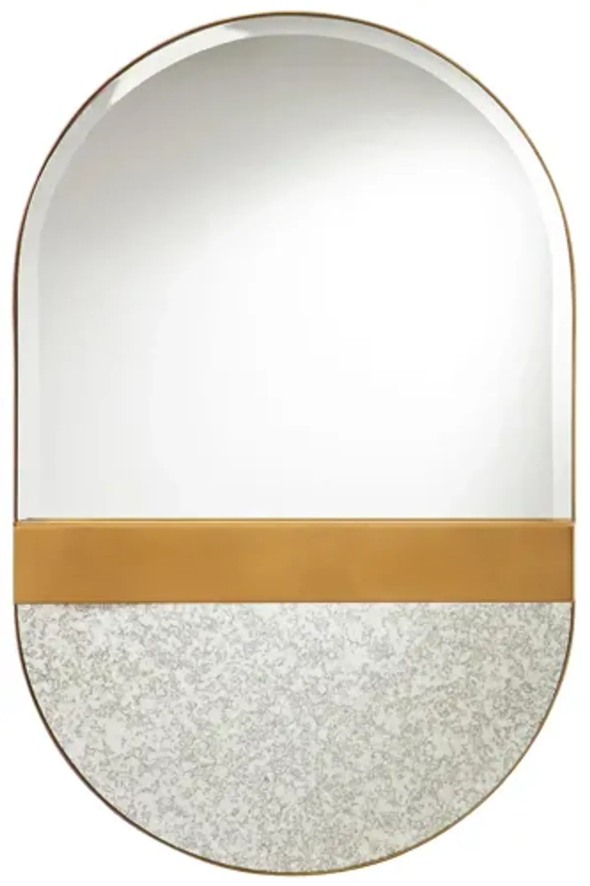 Thornaby Mirror W/Shelf in Gold by SEI Furniture