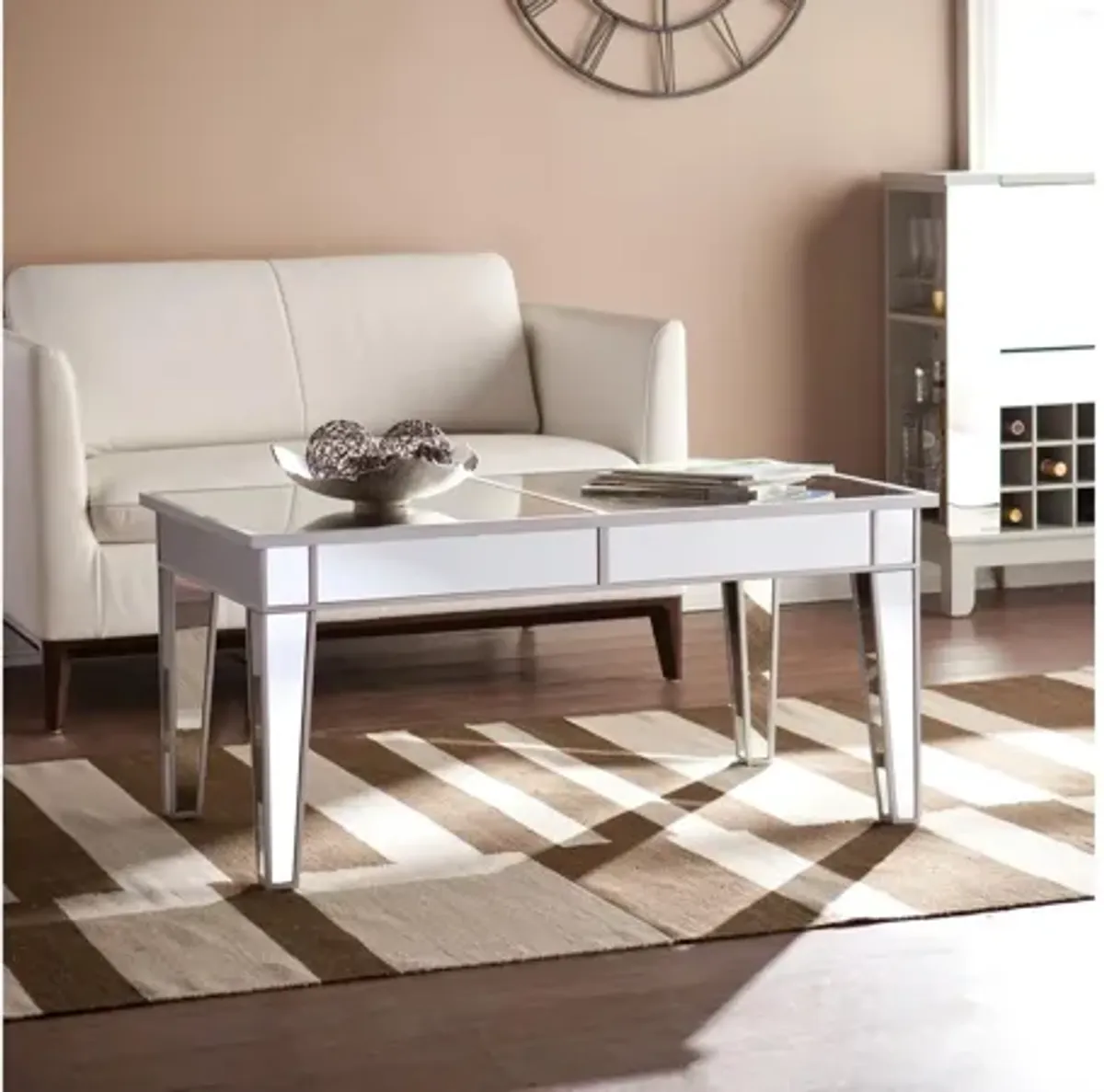 Halsey Mirrored Cocktail Table