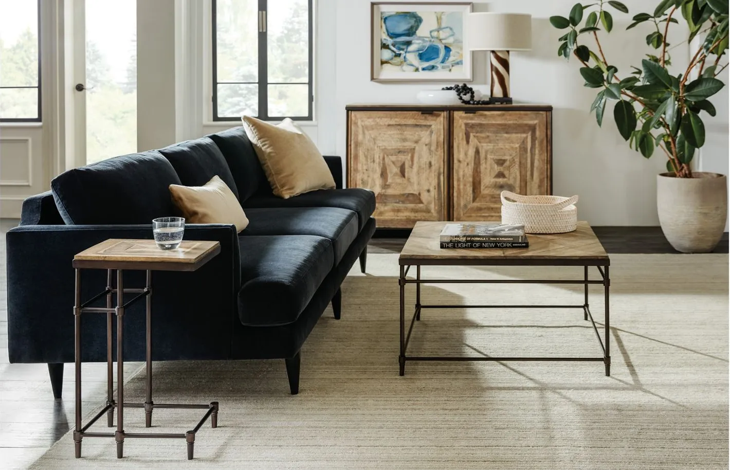 St. Armand Square Cocktail Table in Brown by Hooker Furniture