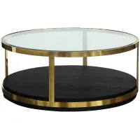 Stephen Round Coffee Table in Black by Armen Living