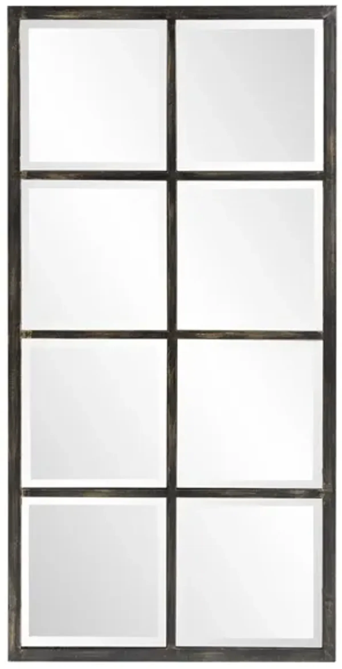 Atrium Windowpane Mirror in Bronze by Howard Elliott Collection