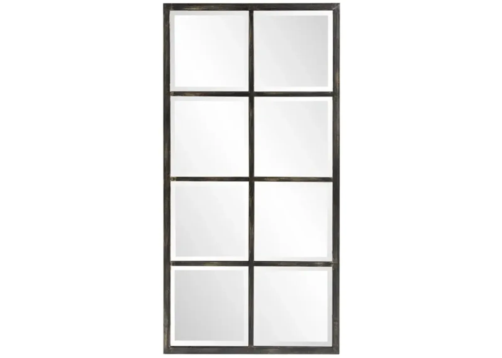 Atrium Windowpane Mirror in Bronze by Howard Elliott Collection