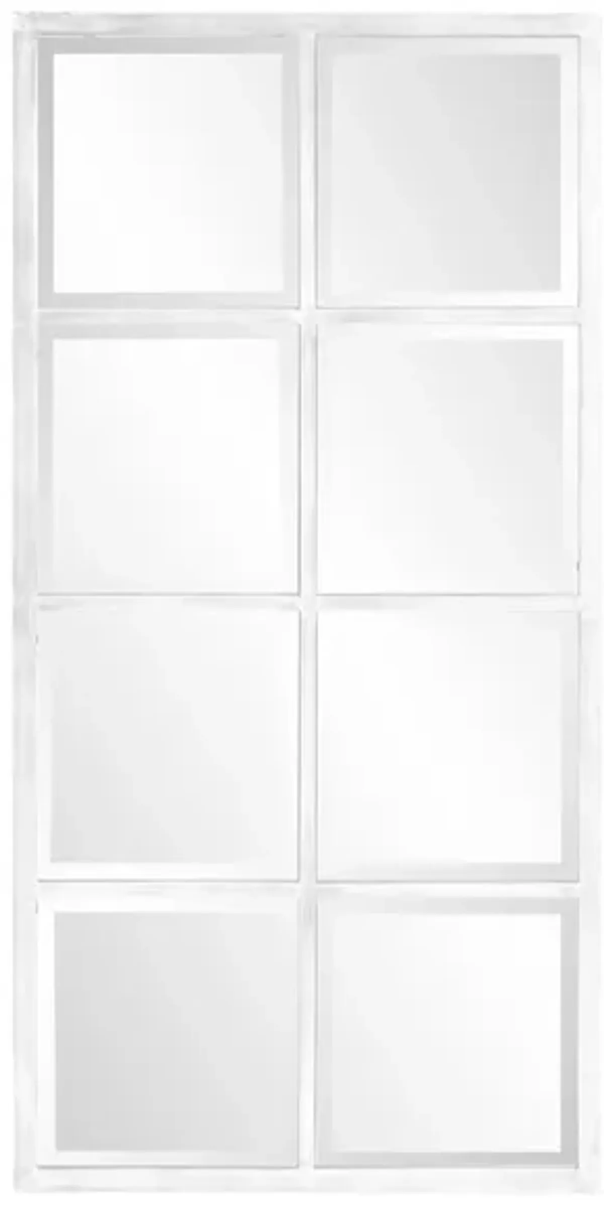 Atrium Windowpane Mirror in White by Howard Elliott Collection