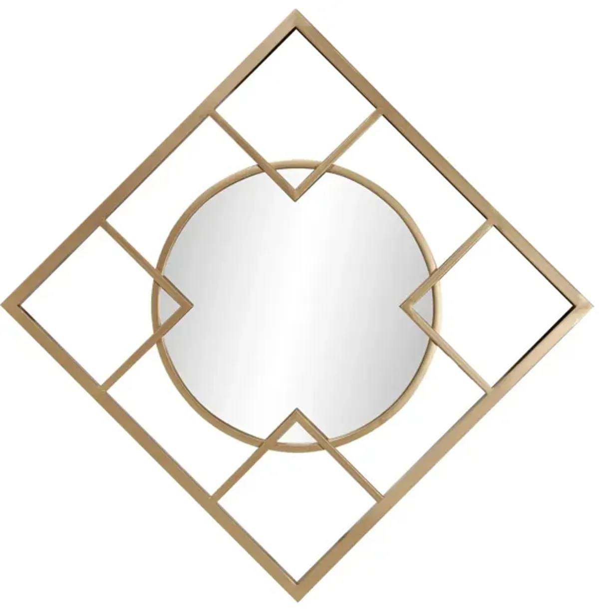 Sira Decorative Mirror in Matte Gold by Howard Elliott Collection