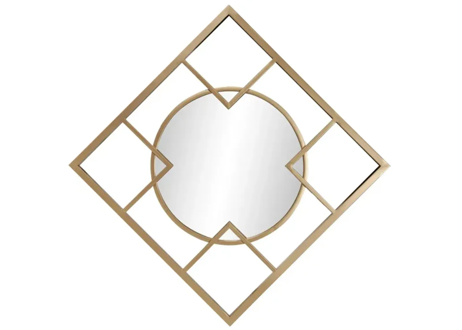 Sira Decorative Mirror in Matte Gold by Howard Elliott Collection