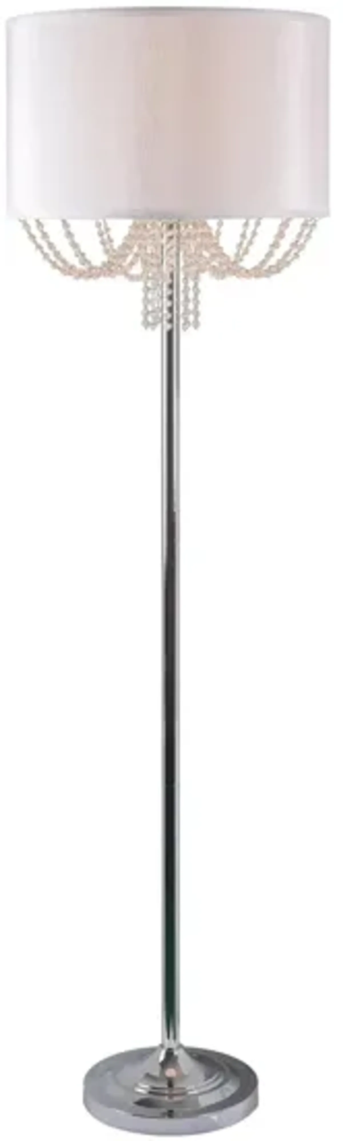 Chandelier Floor Lamp in Silver by Kenroy/Hunter Lighting