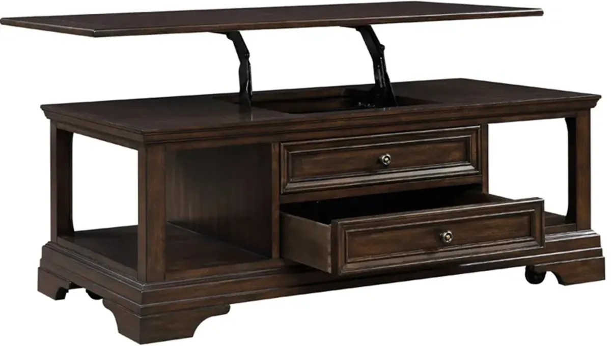 Conrad Lift Top Coffee Table w/ Casters