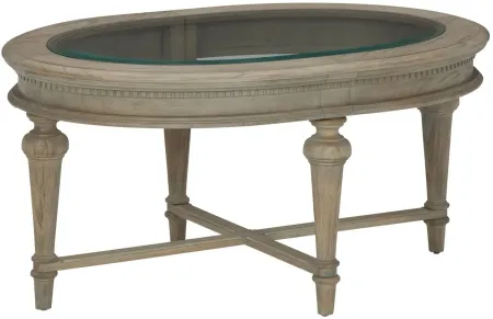 Wellington Estates Oval Coffee Table in WELLINGTON DRIFTWOOD by Hekman Furniture Company