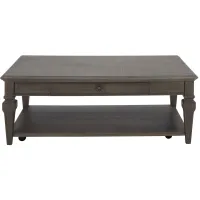 Alina Rectangular Cocktail Table in Gray Wirebrush by Bassett Mirror Co.