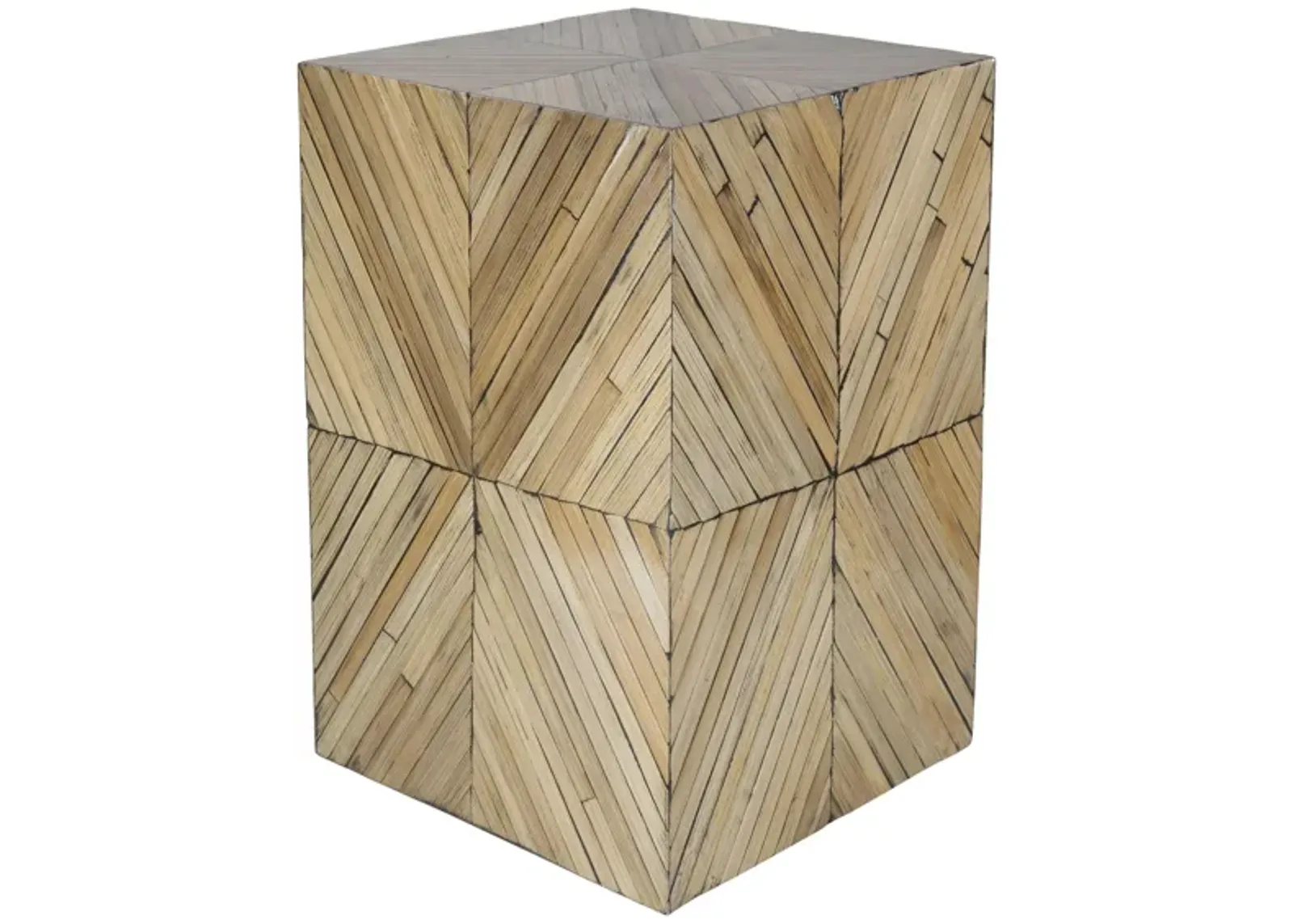 Cane Garden Square End Table in Natural by Surya