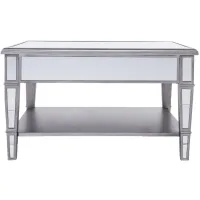 Bromley Mirrored Square Cocktail Table in Silver by SEI Furniture