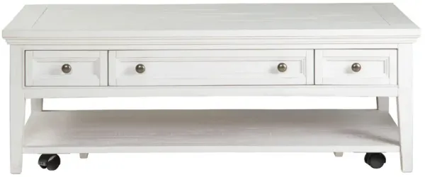 Heron Cove Rectangular Coffee Table w/ Casters